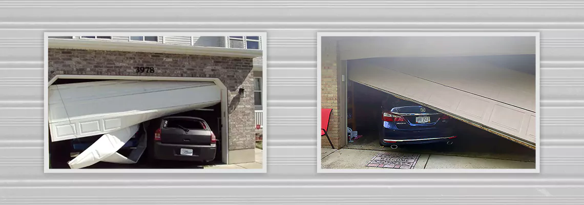Repair Commercial Garage Door Got Hit By A Car in Tamarac, Florida